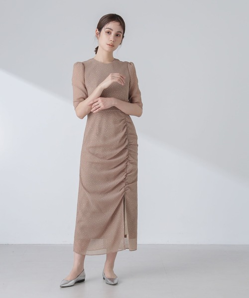 kaene（カエン）の「Kaene/ラメドビースリットドレス