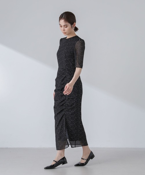 kaene（カエン）の「Kaene/ラメドビースリットドレス（ワンピース