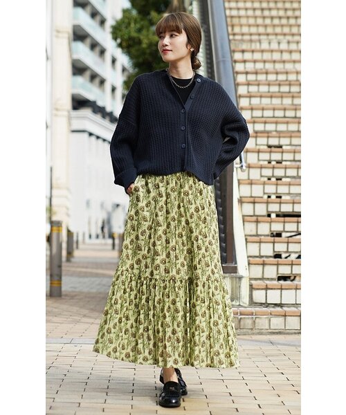 zootie（ズーティー）の「ボタニカル ティアードスカート（スカート・レディース・ライム・フリー）」の14枚目の写真