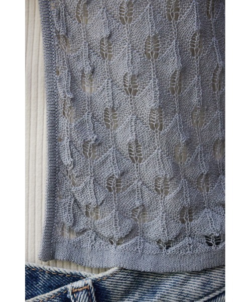 AZUL by moussy（アズールバイマウジー）の「ポップコーンジャガードニット（カーディガン/ボレロ・レディース・ブラック/グレー/ミント・FREE）」の13枚目の写真