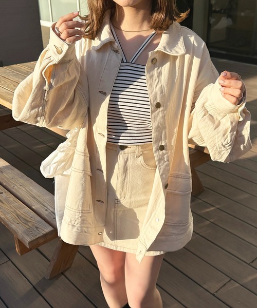 apres jour(アプレジュール)の「【セットアップ可能】デニム台形スカート【ZOZOTOWN限定アイテム】(デニムスカート・レディース・ブラック/アイボリー/ダークインディゴブルー・MEDIUM/SMALL/X-LARGE)」の9枚目の写真