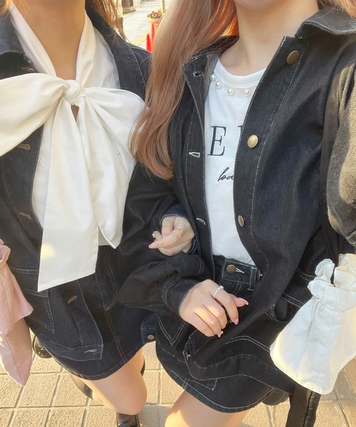 apres jour(アプレジュール)の「【セットアップ可能】デニム台形スカート【ZOZOTOWN限定アイテム】(デニムスカート・レディース・ブラック/アイボリー/ダークインディゴブルー・MEDIUM/SMALL/X-LARGE)」の10枚目の写真