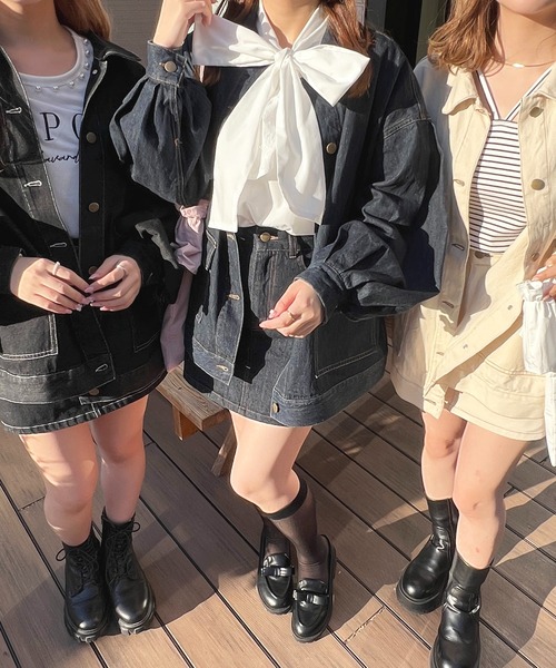 apres jour(アプレジュール)の「【セットアップ可能】デニム台形スカート【ZOZOTOWN限定アイテム】(デニムスカート・レディース・ブラック/アイボリー/ダークインディゴブルー・MEDIUM/SMALL/X-LARGE)」の22枚目の写真