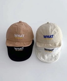 【 Bambin / ボンバン 】 刺繍  'WHAT' ナイロン キャップ