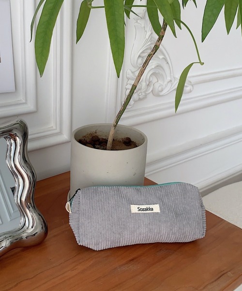 TONE SELECT GOODS（トーンセレクトグッズ）の「urbanfemine./コーデュロイペンケース・ポーチ U7224（ポーチ・レディース・グレー/ブルー/ベージュ/パープル/イエロー/ホワイト/ピンク/グリーン/ダークグリーン/ブラック/ブラウン・FREE）」の17枚目の写真