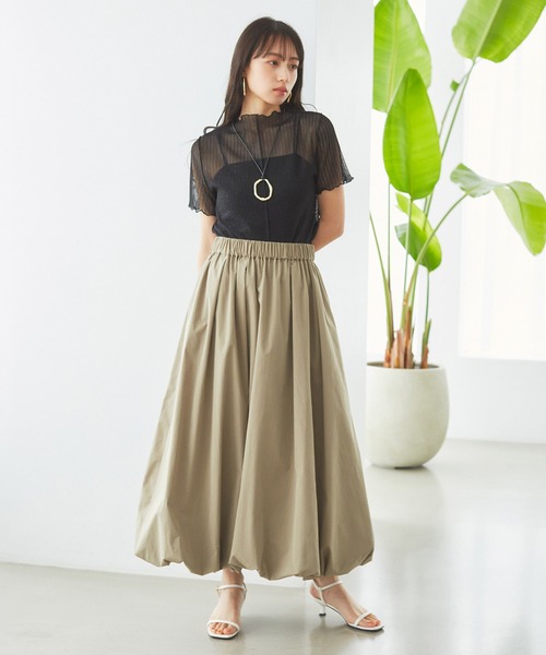 VIS(ビス)の「【洗える】ギャザーバルーンスカート(スカート・レディース・キナリ/ブラック/オリーブ・FREE)」の20枚目の写真