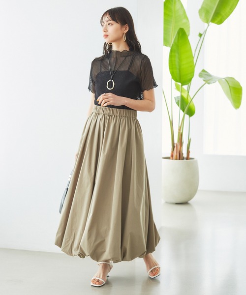 VIS(ビス)の「【洗える】ギャザーバルーンスカート(スカート・レディース・キナリ/ブラック/オリーブ・FREE)」の21枚目の写真
