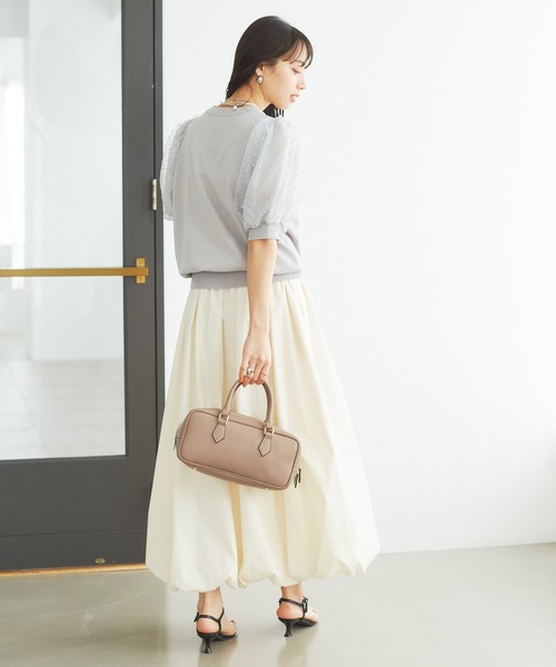 VIS(ビス)の「【洗える】ギャザーバルーンスカート(スカート・レディース・キナリ/ブラック/オリーブ・FREE)」の14枚目の写真