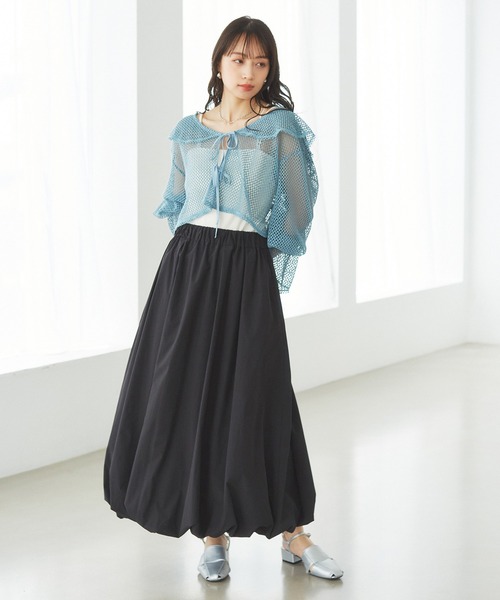 VIS(ビス)の「【洗える】ギャザーバルーンスカート(スカート・レディース・キナリ/ブラック/オリーブ・FREE)」の18枚目の写真