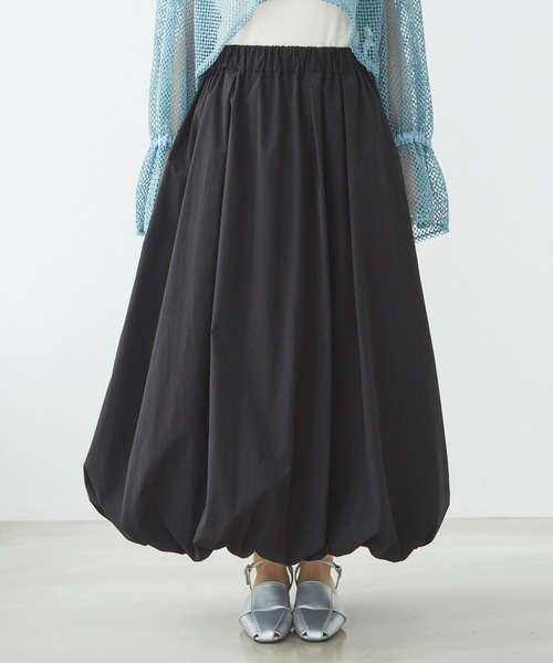 VIS(ビス)の「【洗える】ギャザーバルーンスカート(スカート・レディース・キナリ/ブラック/オリーブ・FREE)」の7枚目の写真