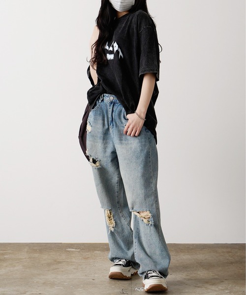 Chick（チック）の「▲Circle Logo Big SS T-shirt / サークルロゴビッグTシャツ（Tシャツ/カットソー・レディース・ブラック・XL/L/M）」の6枚目の写真