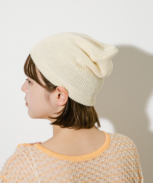 KBF（ケイビーエフ）の「サマーニットビーニー（ニットキャップ/ビーニー・レディース・チャコールグレー/アイボリー・ONE）」の14枚目の写真