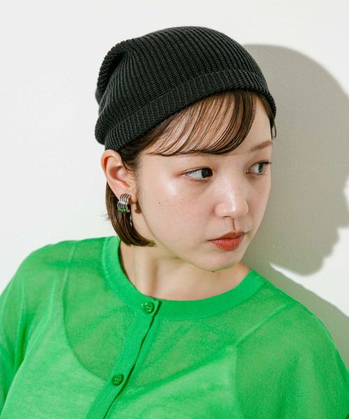KBF（ケイビーエフ）の「サマーニットビーニー（ニットキャップ/ビーニー・レディース・チャコールグレー/アイボリー・ONE）」の13枚目の写真