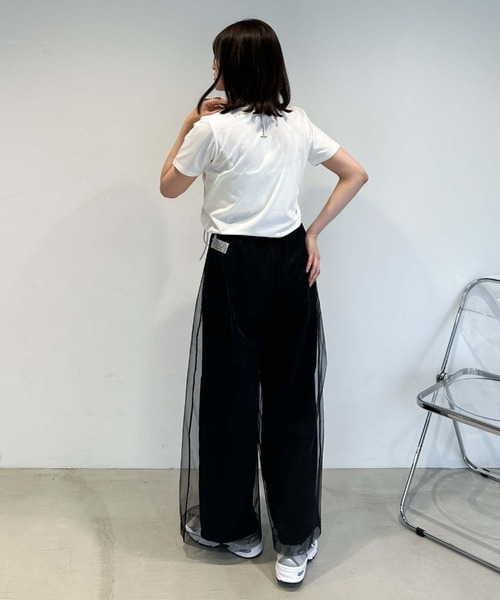 archives（アルシーヴ）の「ギャザーリボンＴシャツ（Tシャツ/カットソー・レディース・オフホワイト/ブラック/グレー・MEDIUM）」の10枚目の写真