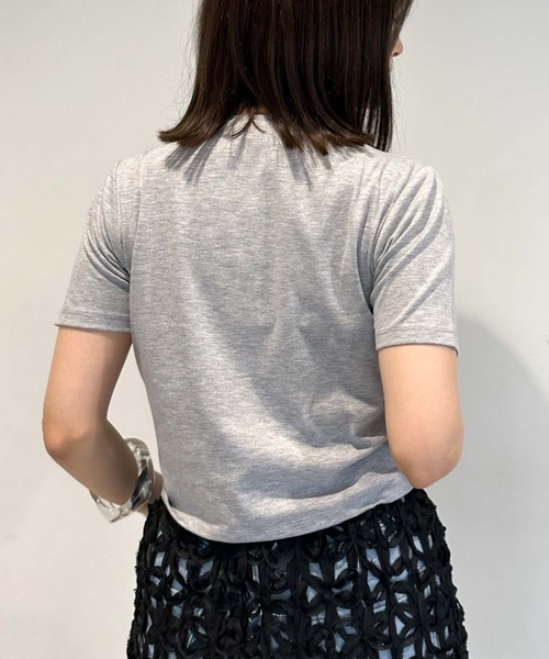 archives（アルシーヴ）の「ギャザーリボンＴシャツ（Tシャツ/カットソー・レディース・オフホワイト/ブラック/グレー・MEDIUM）」の14枚目の写真