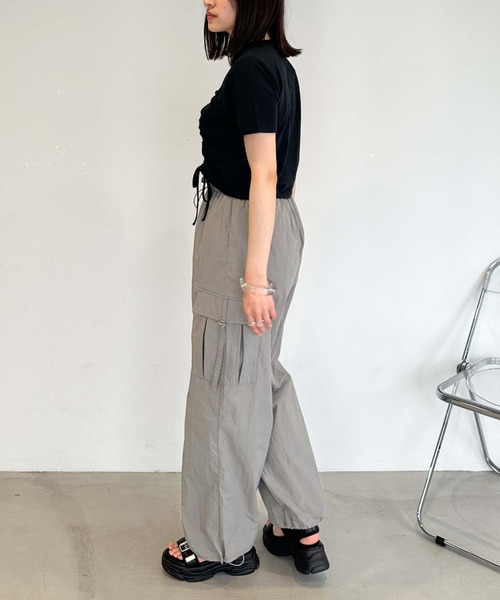 archives（アルシーヴ）の「ギャザーリボンＴシャツ（Tシャツ/カットソー・レディース・オフホワイト/ブラック/グレー・MEDIUM）」の22枚目の写真