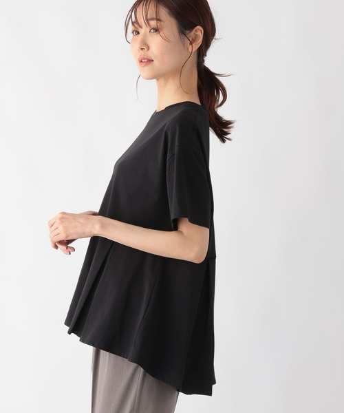 GLOBAL WORK(グローバルワーク)の「快適ペプラムプルオーバー半袖/987168(Tシャツ/カットソー・レディース・ブラック/チャコールグレー/モカ/オフホワイト/ミント・MEDIUM/LARGE)」の13枚目の写真