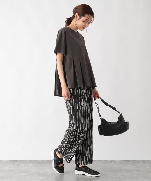 GLOBAL WORK(グローバルワーク)の「快適ペプラムプルオーバー半袖/987168(Tシャツ/カットソー・レディース・ブラック/チャコールグレー/モカ/オフホワイト/ミント・MEDIUM/LARGE)」の15枚目の写真