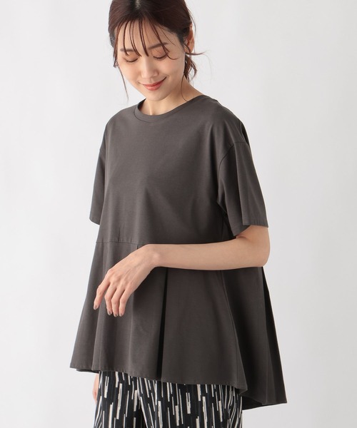 GLOBAL WORK(グローバルワーク)の「快適ペプラムプルオーバー半袖/987168(Tシャツ/カットソー・レディース・ブラック/チャコールグレー/モカ/オフホワイト/ミント・MEDIUM/LARGE)」の17枚目の写真