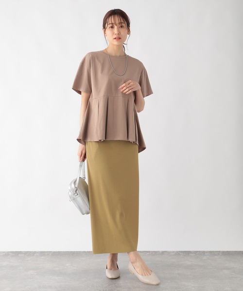 GLOBAL WORK(グローバルワーク)の「快適ペプラムプルオーバー半袖/987168(Tシャツ/カットソー・レディース・ブラック/チャコールグレー/モカ/オフホワイト/ミント・MEDIUM/LARGE)」の18枚目の写真