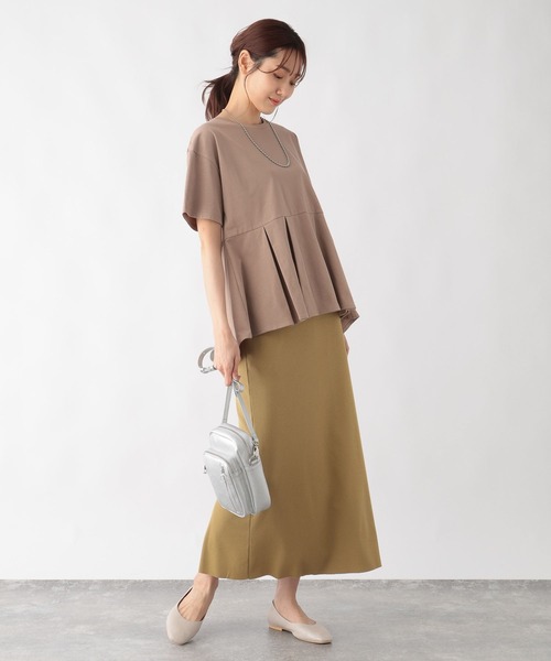 GLOBAL WORK(グローバルワーク)の「快適ペプラムプルオーバー半袖/987168(Tシャツ/カットソー・レディース・ブラック/チャコールグレー/モカ/オフホワイト/ミント・MEDIUM/LARGE)」の19枚目の写真