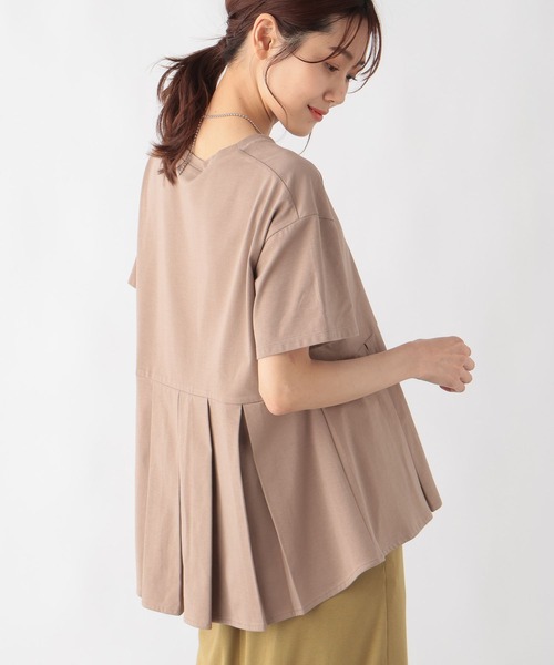 GLOBAL WORK(グローバルワーク)の「快適ペプラムプルオーバー半袖/987168(Tシャツ/カットソー・レディース・ブラック/チャコールグレー/モカ/オフホワイト/ミント・MEDIUM/LARGE)」の21枚目の写真