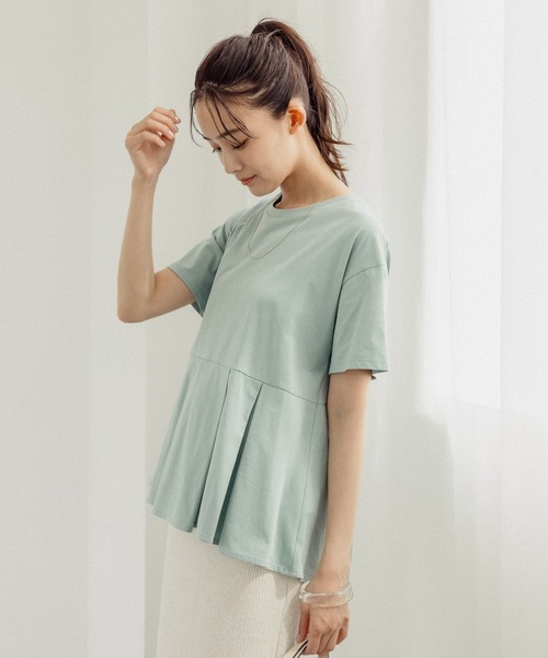 セール】快適ペプラムプルオーバー半袖/987168（Tシャツ