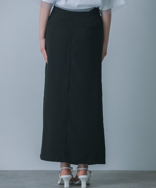 HEYUMM（ヘユム）の「ジップデザインナロースカート（スカート・レディース・ネイビー/ブラック/ライトベージュ・SMALL/MEDIUM）」の8枚目の写真