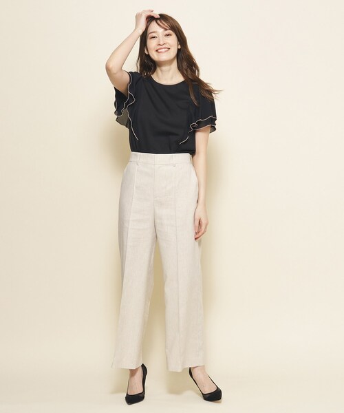 COUP DE CHANCE（クードシャンス）の「◆【洗える】フリル袖プルオーバージャージ（Tシャツ/カットソー・レディース・パープル系/ブラック/ブルーグリーン/ホワイト/ベージュ/ブルー系その他/パープル・34/36/38/40）」の15枚目の写真