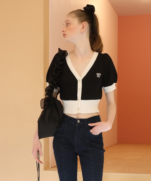 Seemi. byNICECLAUP（ シーミーバイナイスクラップ）の「【Seemi.】フリルバッグ（トートバッグ・レディース・アイボリー/ピンク/ブラック・FREE）」の21枚目の写真