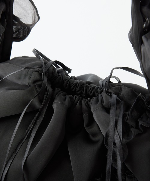 Seemi. byNICECLAUP（ シーミーバイナイスクラップ）の「【Seemi.】フリルバッグ（トートバッグ・レディース・アイボリー/ピンク/ブラック・FREE）」の8枚目の写真