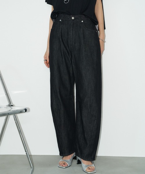 Auntie Rosa Holiday（アンティローザホリデー）の「カーブデニム（デニムパンツ・レディース・キナリ/インディゴブルー/ブラック・マルチサイズ）」の14枚目の写真