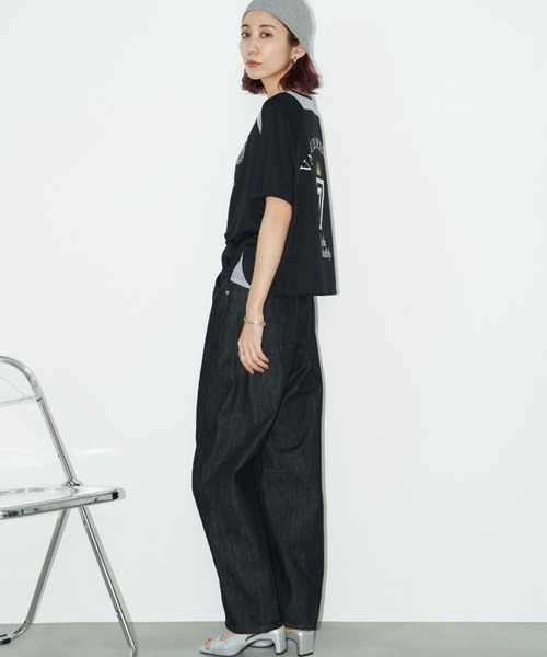 Auntie Rosa Holiday（アンティローザホリデー）の「カーブデニム（デニムパンツ・レディース・キナリ/インディゴブルー/ブラック・マルチサイズ）」の22枚目の写真