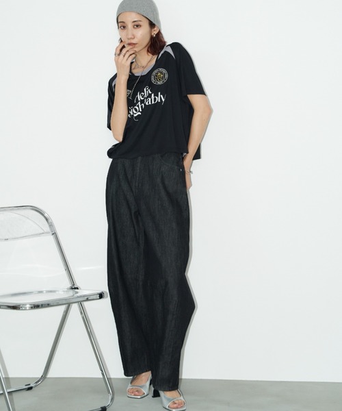 Auntie Rosa Holiday（アンティローザホリデー）の「カーブデニム（デニムパンツ・レディース・キナリ/インディゴブルー/ブラック・マルチサイズ）」の21枚目の写真