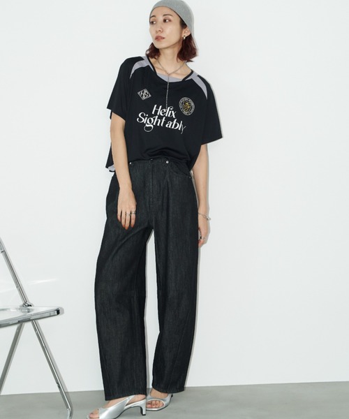 Auntie Rosa Holiday（アンティローザホリデー）の「カーブデニム（デニムパンツ・レディース・キナリ/インディゴブルー/ブラック・マルチサイズ）」の19枚目の写真