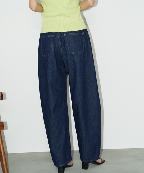 Auntie Rosa Holiday（アンティローザホリデー）の「カーブデニム（デニムパンツ・レディース・キナリ/インディゴブルー/ブラック・マルチサイズ）」の7枚目の写真