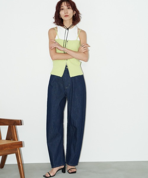 Auntie Rosa Holiday（アンティローザホリデー）の「カーブデニム（デニムパンツ・レディース・キナリ/インディゴブルー/ブラック・マルチサイズ）」の10枚目の写真