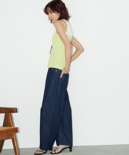 Auntie Rosa Holiday（アンティローザホリデー）の「カーブデニム（デニムパンツ・レディース・キナリ/インディゴブルー/ブラック・マルチサイズ）」の12枚目の写真