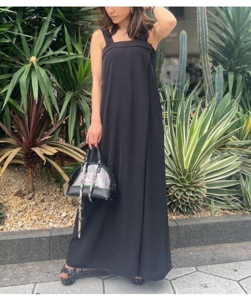 Pauline Bleuポリーヌブローサロペット Pauline Bleu ポリーヌブロー フロントアシンメトリーデニム