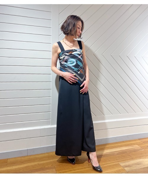 Pauline Bleuポリーヌブローサロペット Pauline Bleu ポリーヌブロー フロントアシンメトリーデニム