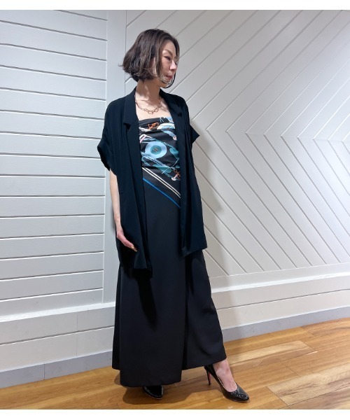 Pauline Bleuポリーヌブローサロペット Pauline Bleu ポリーヌブロー フロントアシンメトリーデニム