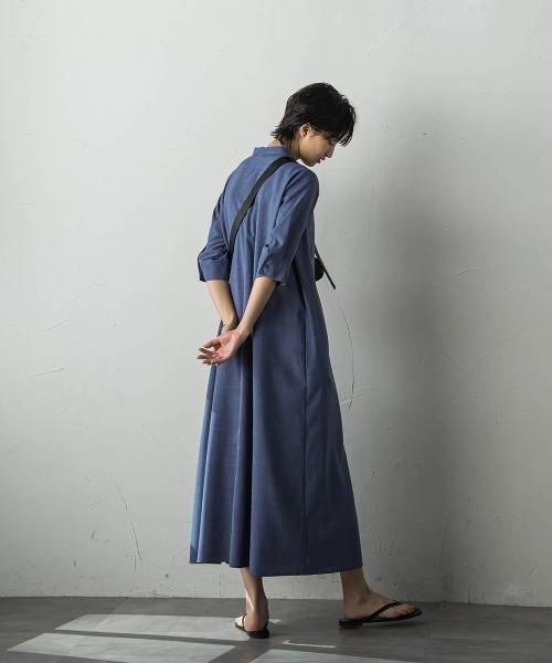 MAYSON GREY(メイソングレイ)の「アシメプリーツワンピース≪洗濯機で洗える≫(ワンピース・レディース・ブルー/ブラック/ベージュ・S/M)」の17枚目の写真