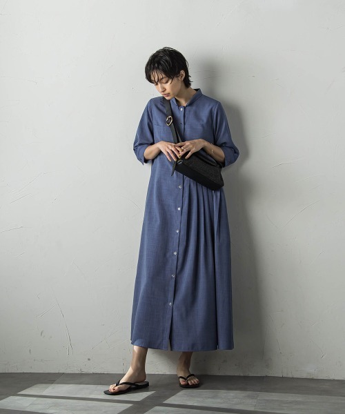MAYSON GREY(メイソングレイ)の「アシメプリーツワンピース≪洗濯機で洗える≫(ワンピース・レディース・ブルー/ブラック/ベージュ・S/M)」の16枚目の写真