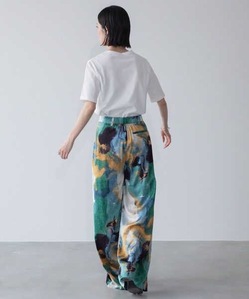 VACANCY（ヴァカンシー）の「サイドポケットワイドイージースラックスパンツ（スラックス・レディース・オフホワイト/チャコールグレー/ブルー・SMALL/MEDIUM/LARGE）」の10枚目の写真