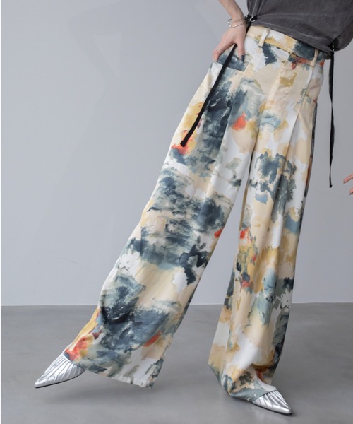 VACANCY（ヴァカンシー）の「サイドポケットワイドイージースラックスパンツ（スラックス・レディース・オフホワイト/チャコールグレー/ブルー・SMALL/MEDIUM/LARGE）」の7枚目の写真