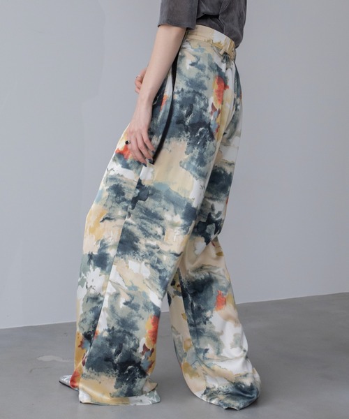 VACANCY（ヴァカンシー）の「サイドポケットワイドイージースラックスパンツ（スラックス・レディース・オフホワイト/チャコールグレー/ブルー・SMALL/MEDIUM/LARGE）」の5枚目の写真