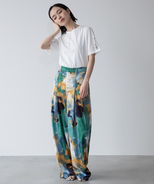 VACANCY（ヴァカンシー）の「サイドポケットワイドイージースラックスパンツ（スラックス・レディース・オフホワイト/チャコールグレー/ブルー・SMALL/MEDIUM/LARGE）」の14枚目の写真