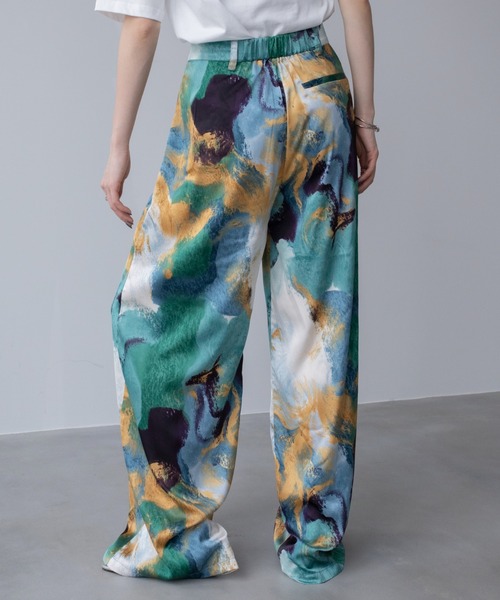 VACANCY（ヴァカンシー）の「サイドポケットワイドイージースラックスパンツ（スラックス・レディース・オフホワイト/チャコールグレー/ブルー・SMALL/MEDIUM/LARGE）」の18枚目の写真