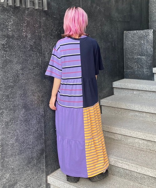 キャンディストリッパー 【新品タグ付き】ワッフルボーダーワンピース Candy Stripper（キャンディストリッパー）の「BORDER MIXED TEE