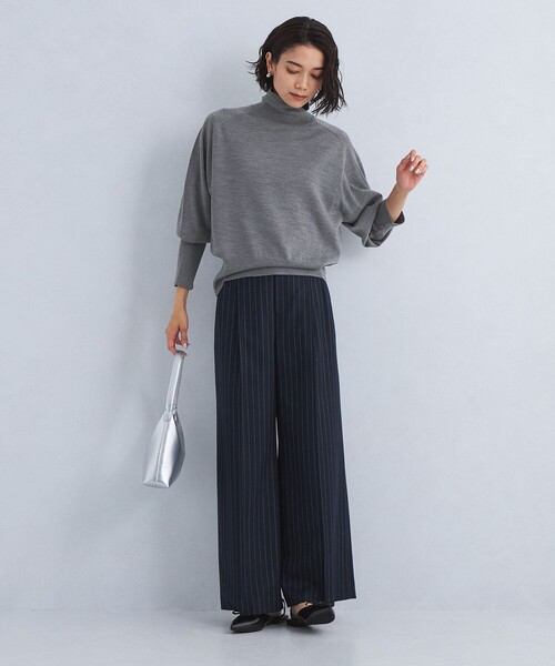 green label relaxing（グリーンレーベルリラクシング）の「EVERY エブリィ ニット タートルネック -ウォッシャブル-（ニット/セーター・レディース・グレー/ブラック/ライトブルー/ダークブラウン/レッド/ダークグレー/ロイヤルブルー・FREE）」の9枚目の写真